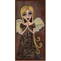 Prayer Angel - Christmas ornament photo sculptures by folkartblonde Prayer Angel - Christmas ornament photo sculptures