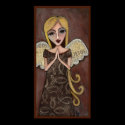 PRAYER ANGEL with Jesus collage wings - print by folkartblonde PRAYER ANGEL with Jesus collage wings - print
