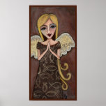 PRAYER ANGEL with Jesus collage wings - print