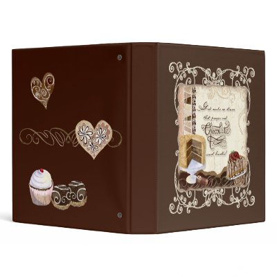Prayer & Chocolate Woman's Recipe Binder by AudreyJeanne