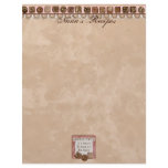 Prayer & Chocolate Woman's Recipe Pages for Binder Personalized Letterhead