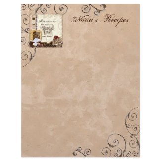 Prayer & Chocolate Woman's Recipe Pages for Binder letterhead