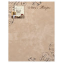 Prayer & Chocolate Woman's Recipe Pages for Binder letterhead