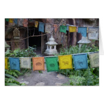 PRAYER FLAGS AT TEMPLE cards by bonnievoyage PRAYER FLAGS AT TEMPLE cards