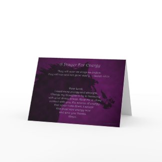 Prayer For Energy Greeting card card