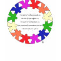 Prayer for Protection in "hands and hearts" circle t-shirts