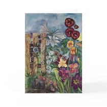 "Prayer Garden With Rosary" Sympathy Card