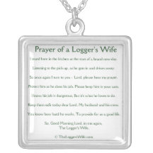 Prayer of a Logger's Wife Necklace