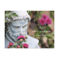 Prayer of Saint Francis of Assisi zazzle_postcard