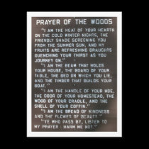 prayer of the woods postcards