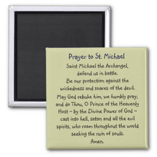 prayer michael st magnet inch square gifts