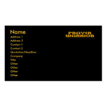 Prayer Warrior Business Card