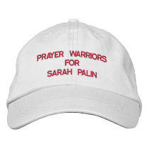 PRAYER WARRIORSFORSARAH PALIN embroidered hats
