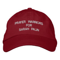 PRAYER WARRIORSFORSARAH PALIN embroidered hats