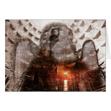 Praying angel greeting card