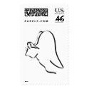 Praying Angel Outline postage by White_Wedding Praying Angel Outline postage