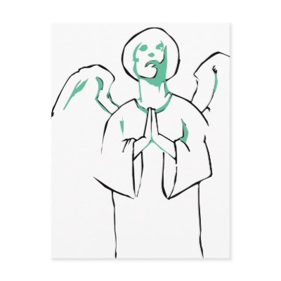 Praying Angel Postcard by Journeyman