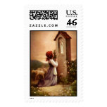 Praying Child 13B Custom Postage Stamp stamps