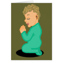 Praying Child Blank Card