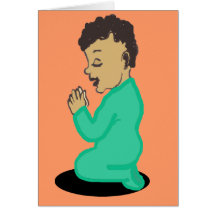 Praying Child Blank Card