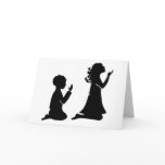 Praying Children Black Silhouettes
