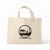 praying cowboy, ON BENDED KNEE Canvas Bags