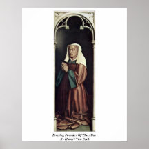 Praying Founder Of The Altar By Hubert Van Eyck Posters