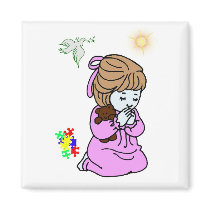 Praying Girl Magnet