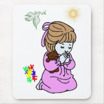 Praying Girl Mousepad