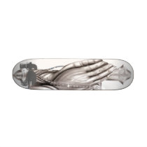praying hands and cross, FS skateboards