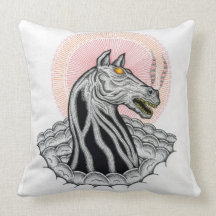 praying hands and horse throw pillows