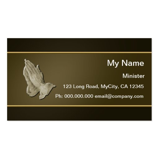 Praying Hands Double Sided Standard Business Cards Pack Of 100 Zazzle