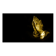 Praying hands business card template