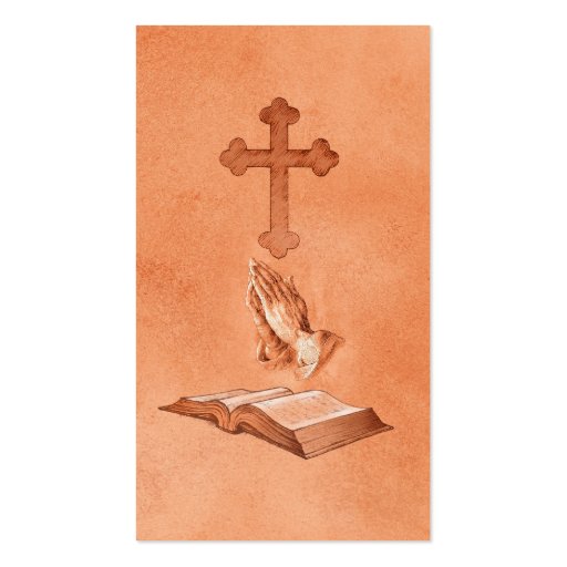 Praying Hands Business Card Template (back side)
