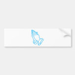 Praying Hands in Baby Blue Bumper Sticker