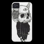 praying hands skull iphone 4 cases