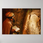 Praying inside the Kotel tunnels Print