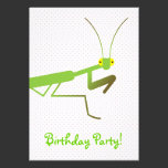 Praying mantis invitations