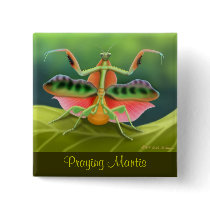 Praying Mantis Pin buttons by twopurringcats Praying Mantis Pin buttons