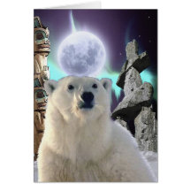 Praying POLAR BEAR Spiritual Eco Card