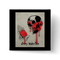Praying Skull buttons