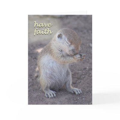 Praying Squirrel Card by poozybear