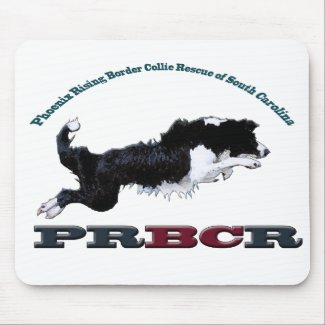 PRBCR border collie logo mouse pad