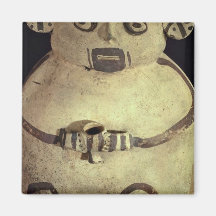 Pre-Columbian pottery vessel, in human form, South Refrigerator Magnets
