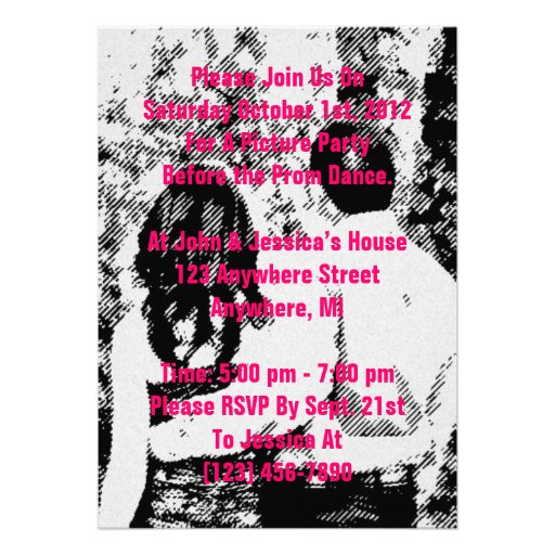 Pre Dance Picture Party Personalized Invite