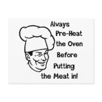 Pre-Heat the Oven Postcard