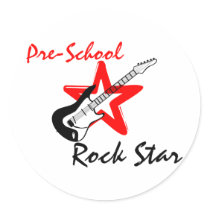 Pre School Rockstar stickers