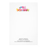 pre school word in fun letters stationery