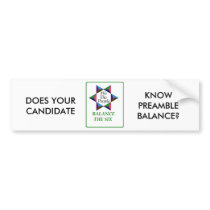 Preamble Balance Bumper Stickers