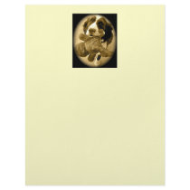 Precious And Her Fave Toy: Sepia letterhead by puppiluv Precious And Her Fave Toy: Sepia letterhead